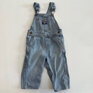 OshKosh B’Gosh Pinstriped Overalls 24 Months Unisex Toddler Boy Baby